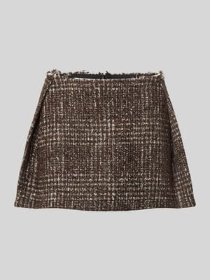 Minirock aus Baumwoll-Mix mit Woll-Antei Shop The Look MANNEQUINE