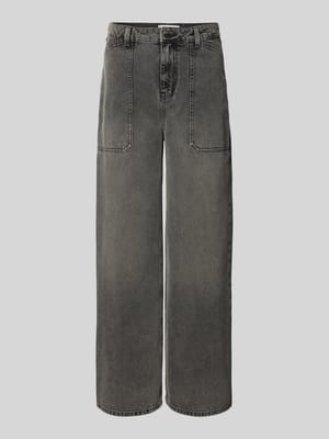 Wide leg jeans met opgestikte zakken, model 'DELLOU' Shop The Look MANNEQUINE