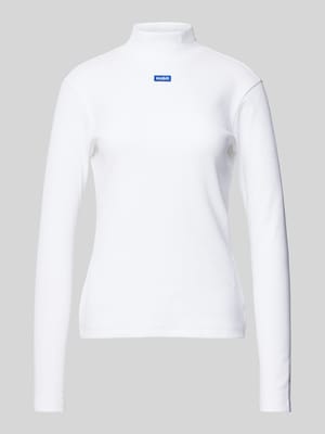 Longsleeve mit geripptem Stehkragen Shop The Look MANNEQUINE