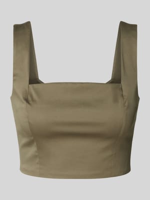 Crop Top mit Karree-Ausschnitt Shop The Look MANNEQUINE