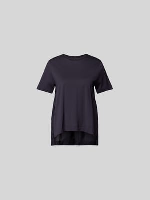T-Shirt mit geripptem Rundhalsausschnitt Shop The Look MANNEQUINE