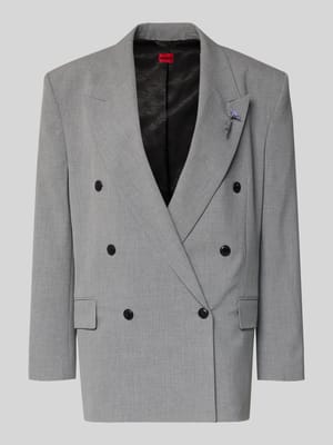 Długi żakiet o kroju regular fit z broszką model ‘ANTEGI’ Shop The Look MANNEQUINE