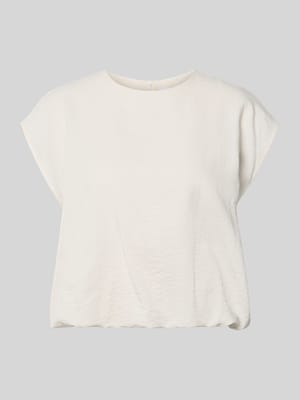Bluse mit Rundhalsausschnitt und Kappärmeln Shop The Look MANNEQUINE