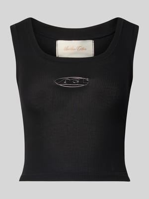 Top w kroju slim fit z nadrukiem logo Shop The Look MANNEQUINE