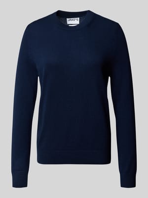 Gebreide pullover van kasjmier met ronde hals Shop The Look MANNEQUINE