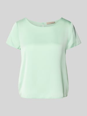 Blusenshirt mit Rundhalsausschnitt und abgerundetem Saum Shop The Look MANNEQUINE