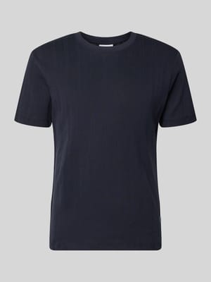T-Shirt in Jaquard-Strick mit Rundhalsausschnitt Shop The Look MANNEQUINE