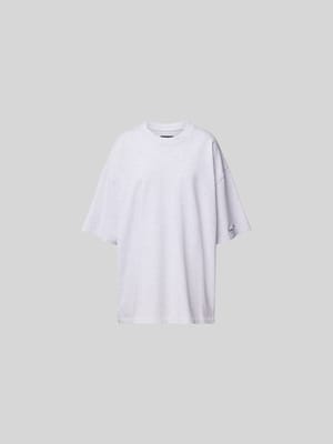Oversized T-Shirt mit Label-Stitching Shop The Look MANNEQUINE