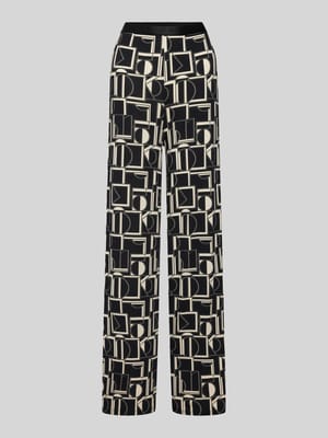 Regular fit stoffen broek met grafisch motief Shop The Look MANNEQUINE