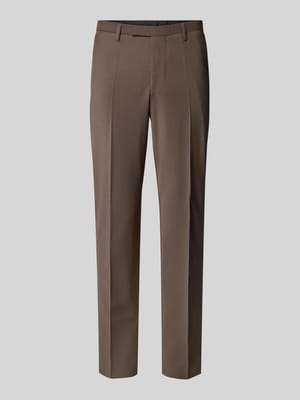 Regular fit pantalon met persplooien, model 'Monopoli' Shop The Look MANNEQUINE