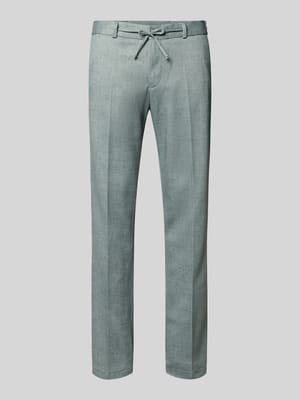Spodnie materiałowe o kroju straight fit z zakładkami w pasie model 'Sparta' Shop The Look MANNEQUINE
