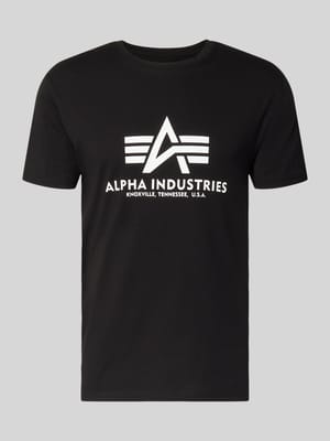 T-Shirt mit Logo und Rundhalsausschnitt Shop The Look MANNEQUINE