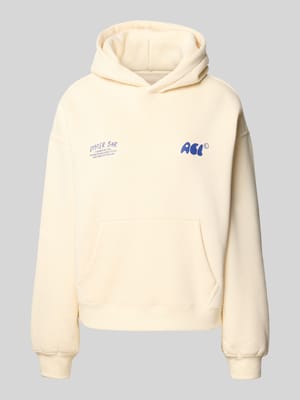 Hoodie mit Label-Print und Känguru-Tasche Shop The Look MANNEQUINE