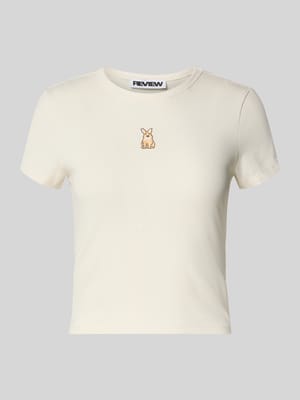 T-Shirt mit Motiv-Stitching Shop The Look MANNEQUINE