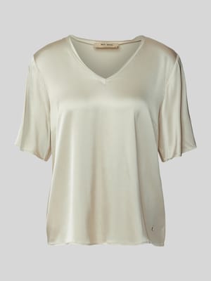 Regular Fit Blusenshirt mit V-Ausschnitt Modell 'EVIE' Shop The Look MANNEQUINE