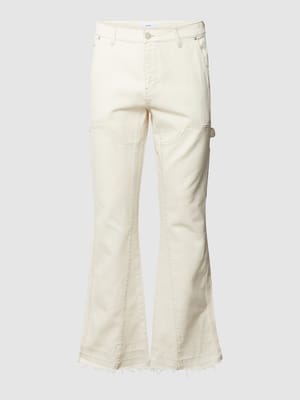 Flared Leg Jeans aus Baumwolle Modell 'Contrast' Shop The Look MANNEQUINE