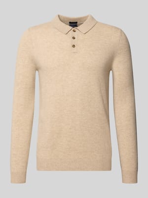 Slim Fit Strickpullover aus reinem Kaschmir mit Polokragen Shop The Look MANNEQUINE