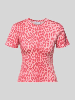 Slim fit T-shirt in all-over look model 'Joy' Shop The Look MANNEQUINE