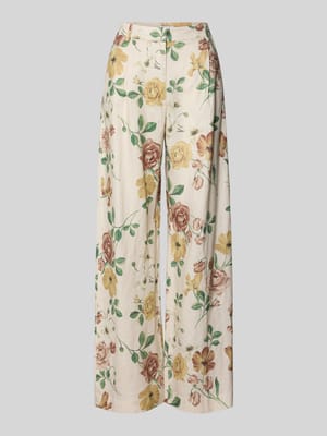 Lniane spodnie z francuskimi kieszeniami wpuszczanymi Shop The Look MANNEQUINE