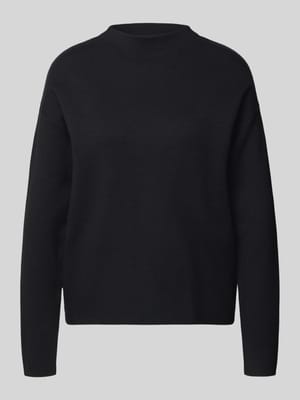 Oversized gebreide pullover met geribde opstaande kraag Shop The Look MANNEQUINE