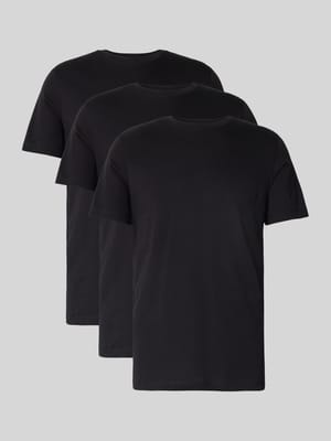Regular Fit T-Shirt Set aus reiner Baumwolle im 3er-Pack Shop The Look MANNEQUINE