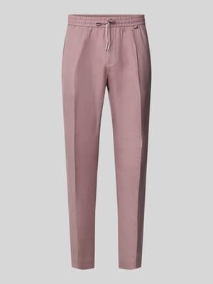 Regular Fit Hose aus Leinen-Viskose-Mix Modell 'NEIL' Shop The Look MANNEQUINE