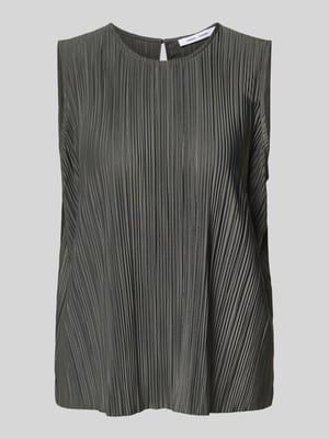 Regular Fit Blusentop mit Plisseefalten Modell 'SAUMA' Shop The Look MANNEQUINE