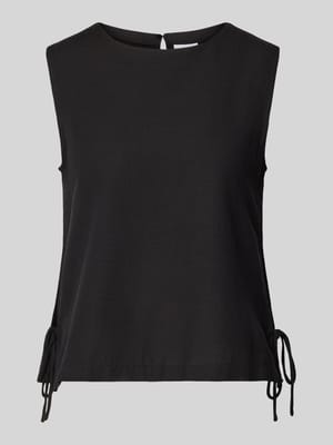 Top bluzkowy z mieszanka wiskozy z bocznym wiązaniem Shop The Look MANNEQUINE