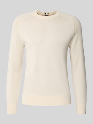 Regular fit gebreide pullover van een mix van katoen en scheerwol, model 'HIDONEO' Shop The Look MANNEQUINE