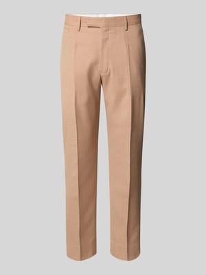Slim fit pantalon met persplooien, model 'Kynd' Shop The Look MANNEQUINE