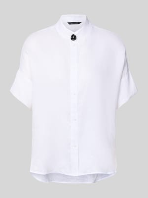 regular fit blouse met opstaande kraag en knoopsluiting Shop The Look MANNEQUINE