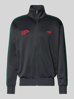 Sweatjack met logo-stitching en opstaande kraag Shop The Look MANNEQUINE