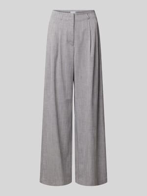 Drobno fakturowane Spodnie z szerokimi nogawkami Shop The Look MANNEQUINE