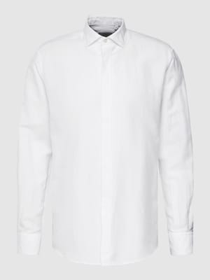 Premium shirt met premium linnen, model 'Kent' Shop The Look MANNEQUINE