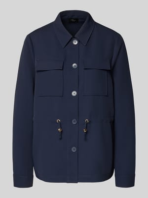 Regular Fit Longblazer mit Brustpattentaschen Shop The Look MANNEQUINE