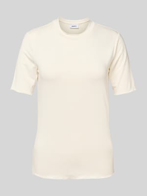T-Shirt mit Muschelsaum Shop The Look MANNEQUINE