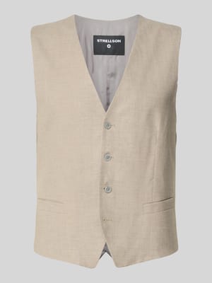 Slim Fit Weste mit Allover-Muster Shop The Look MANNEQUINE