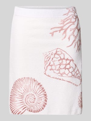 Knielanger Rock mit Allover-Motiv-Print Shop The Look MANNEQUINE