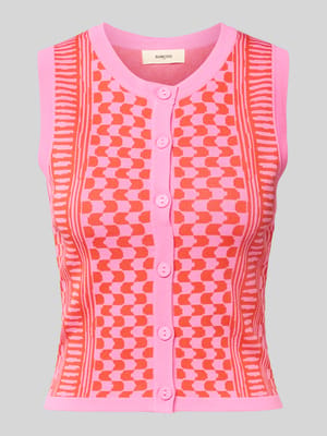 Strickweste aus Viskose-Mix Modell 'GABLESI' Shop The Look MANNEQUINE