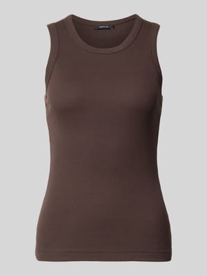 Slim Fit Top mit Rundhalsausschnitt Modell 'Lesso' Shop The Look MANNEQUINE