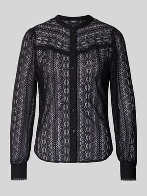 Bluzka o kroju regular fit z przezroczystej koronki model ‘REBA’ Shop The Look MANNEQUINE