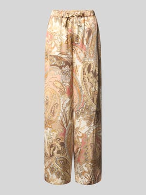Stoffhose aus Viskose mit Paisley-Muster Modell 'Pia' Shop The Look MANNEQUINE