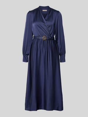 Cocktailkleid in Wickel-Optik mit V-Ausschnitt Shop The Look MANNEQUINE