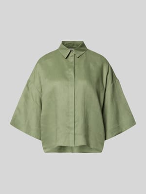 Boxy Fit Leinenbluse mit 3/4-Arm Modell 'RITO' Shop The Look MANNEQUINE