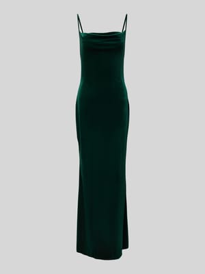 Abendkleid mit Wasserfall-Ausschnitt Shop The Look MANNEQUINE