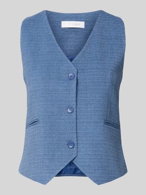 Kamizelka z dekoltem w serek i lamowanymi kieszeniami Shop The Look MANNEQUINE