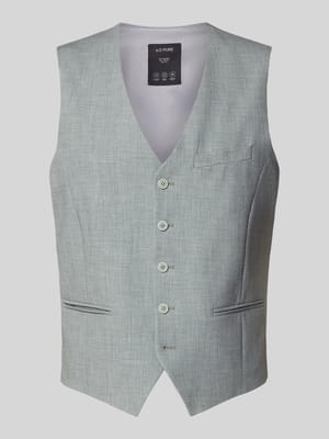 Kamizelka garniturowa o kroju regular fit z dodatkiem wiskozy Shop The Look MANNEQUINE