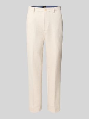 Slim fit stoffen broek met achterzakken, model 'Mott' Shop The Look MANNEQUINE