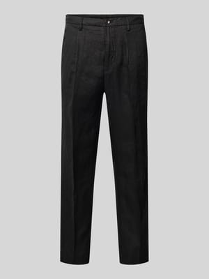 Spodnie z tylnymi kieszeniami model 'PANTALACCIO LINO' Shop The Look MANNEQUINE