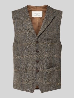 Weste aus Schurwolle mit Brustleistentasche Modell 'Warner' Shop The Look MANNEQUINE